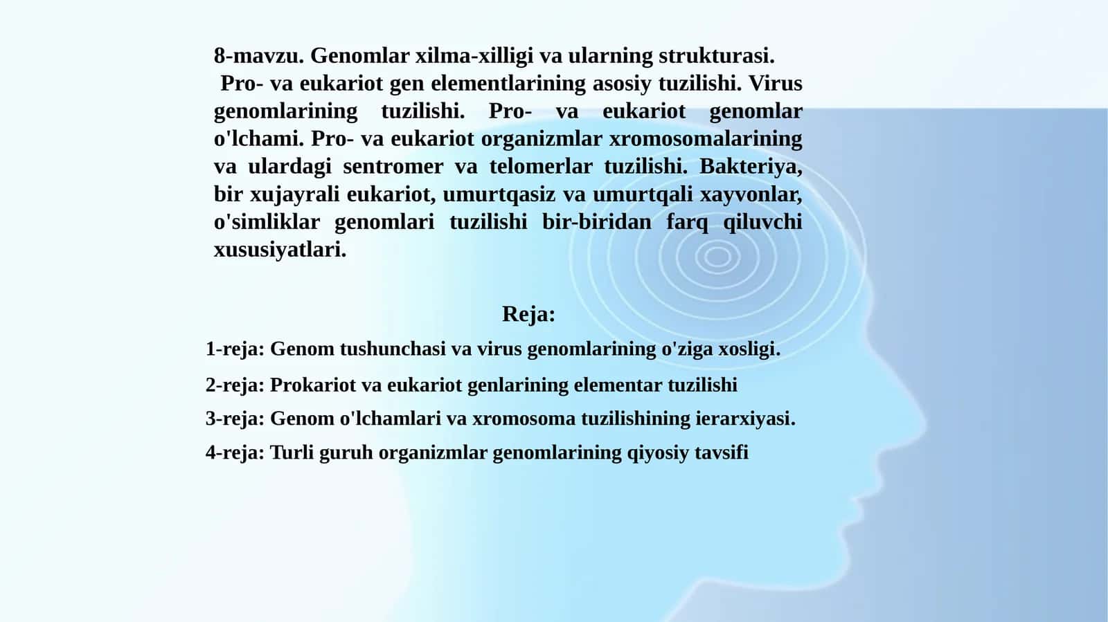Genomlar xilma-xilligi va ularning strukturasi