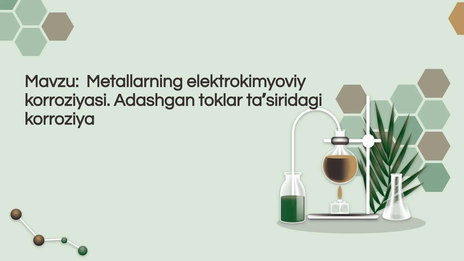 Metallarningelektrokimyoviykorroziyasi.Adashgantoklartaʼsiridagikorroziya