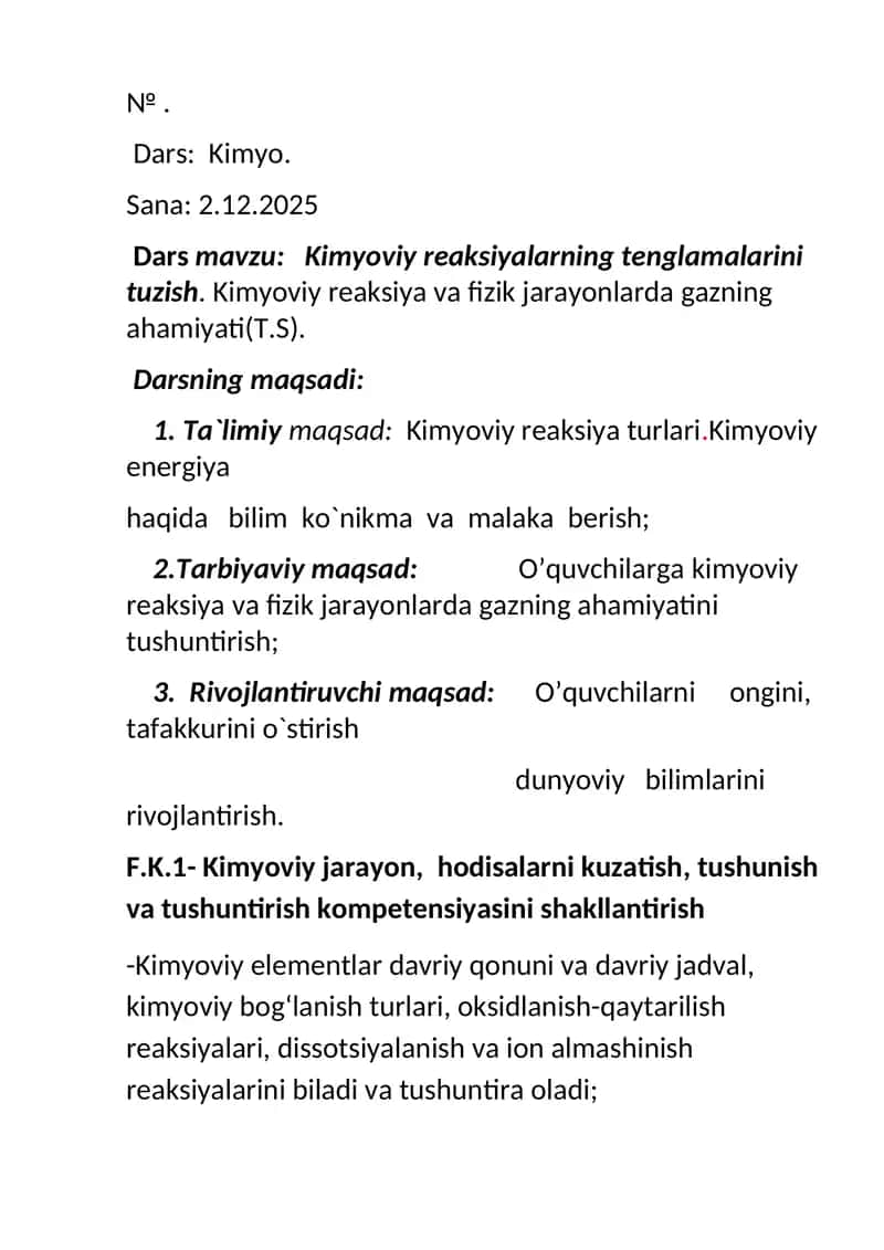 Dars ishlanma