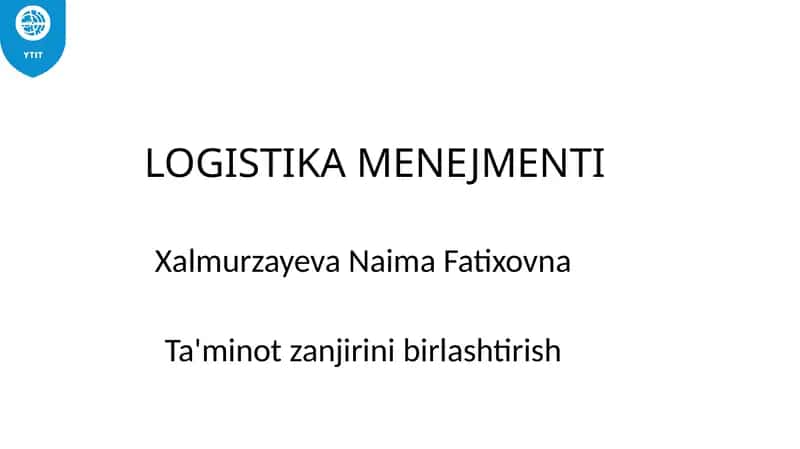 LOGISTIKA MENEJMENTI