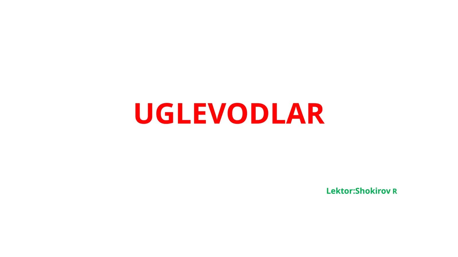 UGLEVODLAR