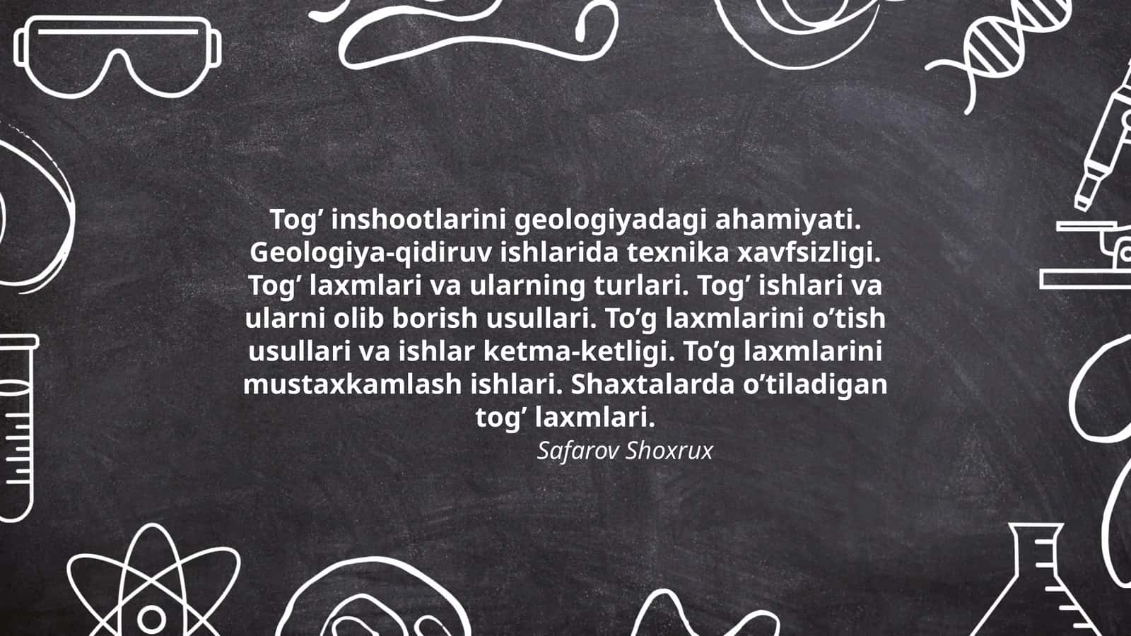 Tog’ inshootlarining geologiyadagi ahamiyati