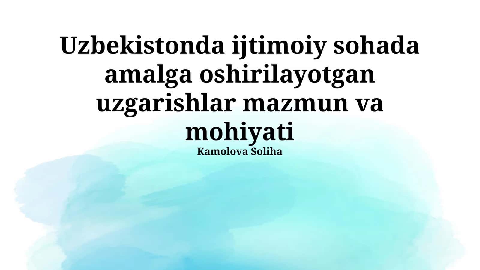 Zamonaviy ijtimoiy munosabatlar