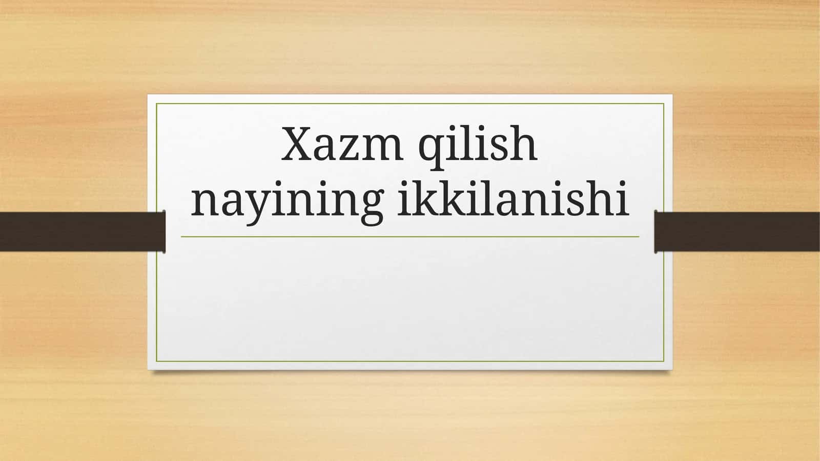 Xazmqilishnayiningikkilanishi