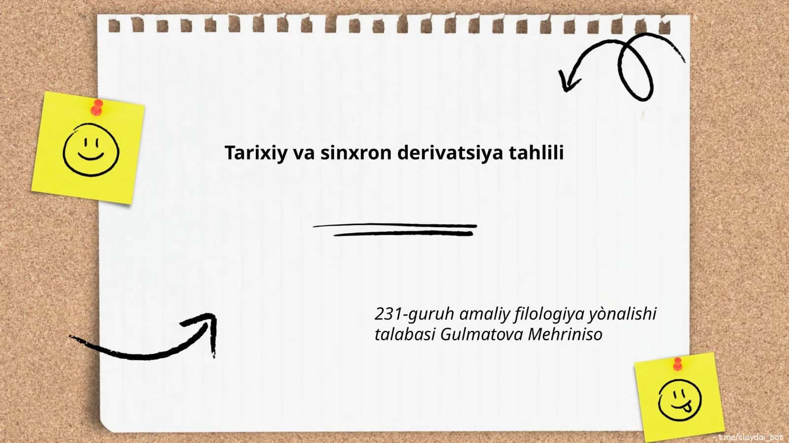 Tarixiy va sinxron derivatsiya tahlili