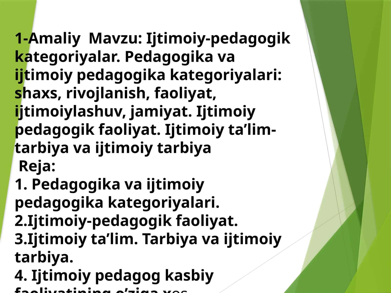 Ijtimoiy-pedagogik kategoriyalar
