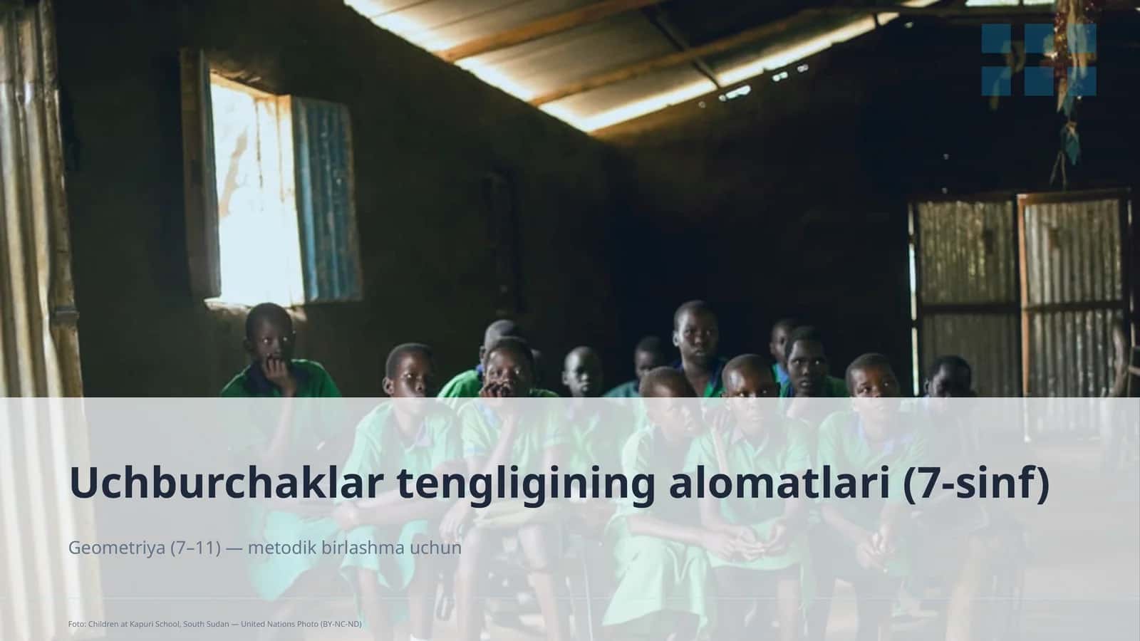Uchburchaklar tengligining alomatlari (7-sinf)
