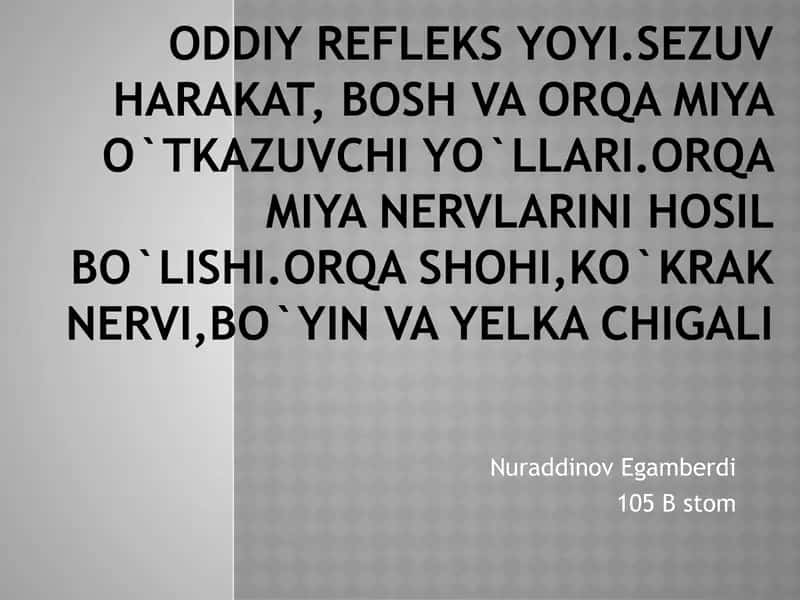 Oddiy refleks