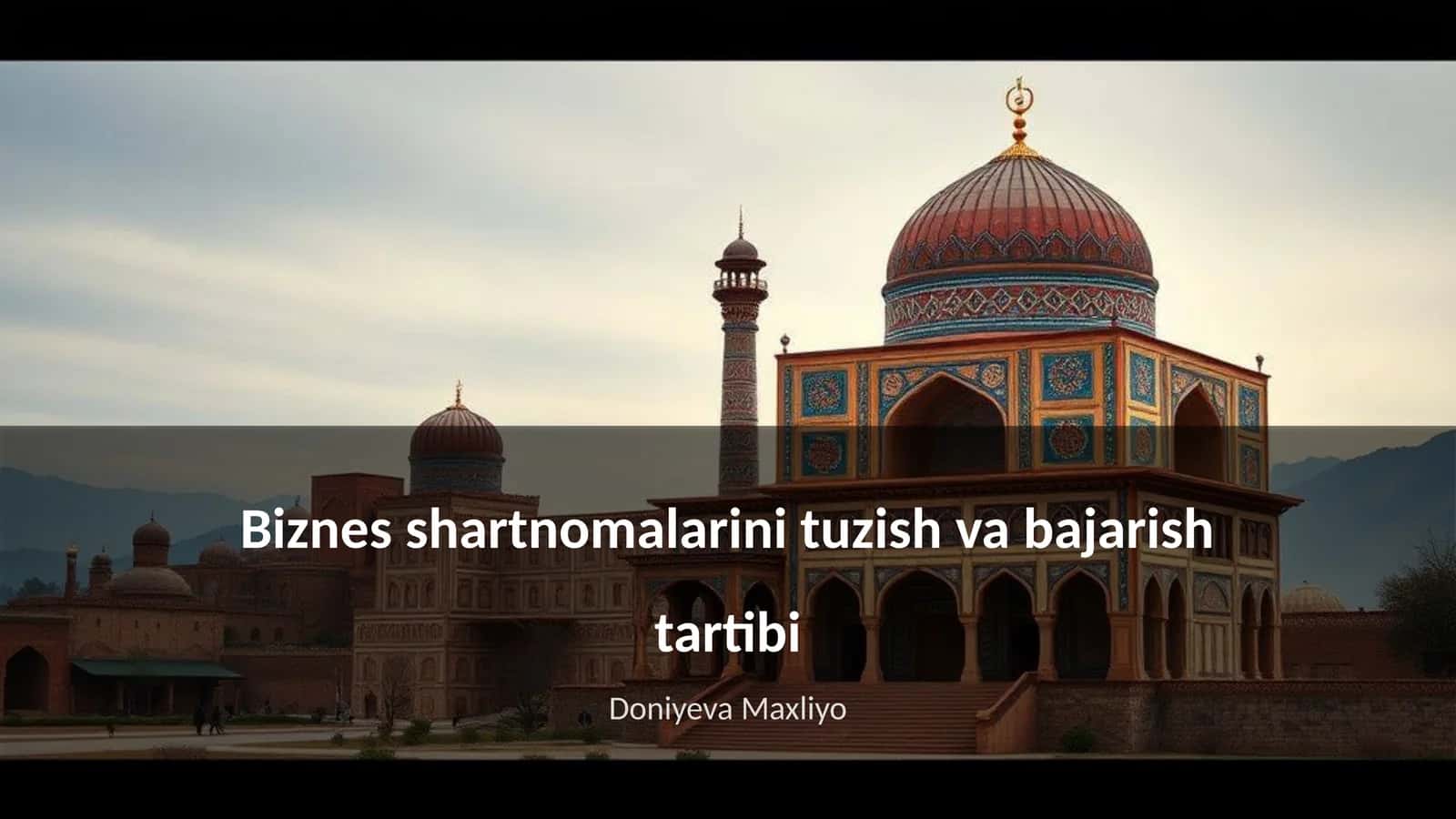 Biznes shartnomalarini tuzish va bajarish tartibi