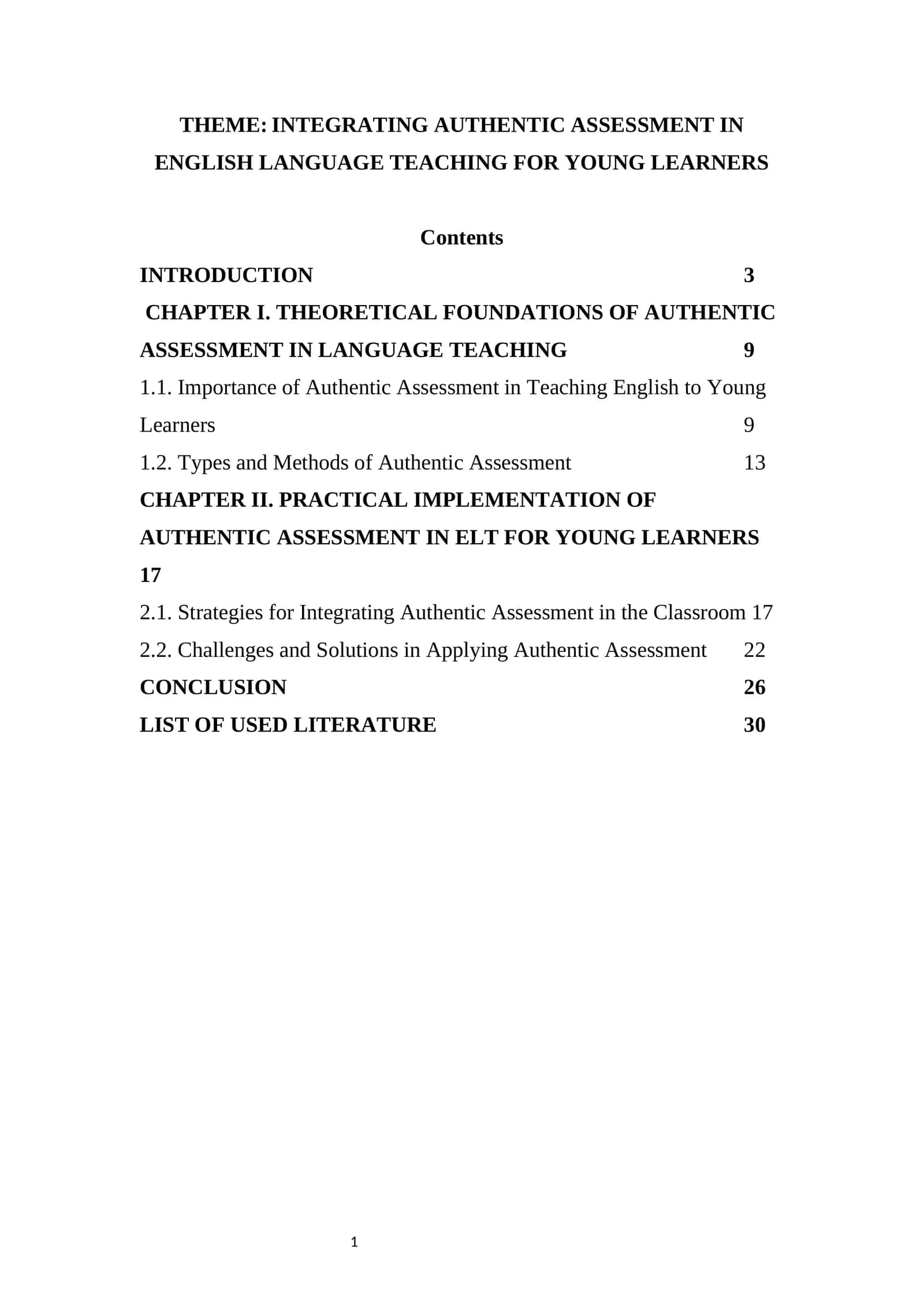 INTEGRATING AUTHENTIC ASSESSMENT IN ENGLISH LANGUAGE TEACHING FOR YOUNG LEARNERS