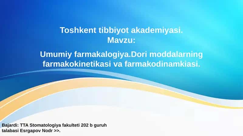 Umumiy farmakalogiya