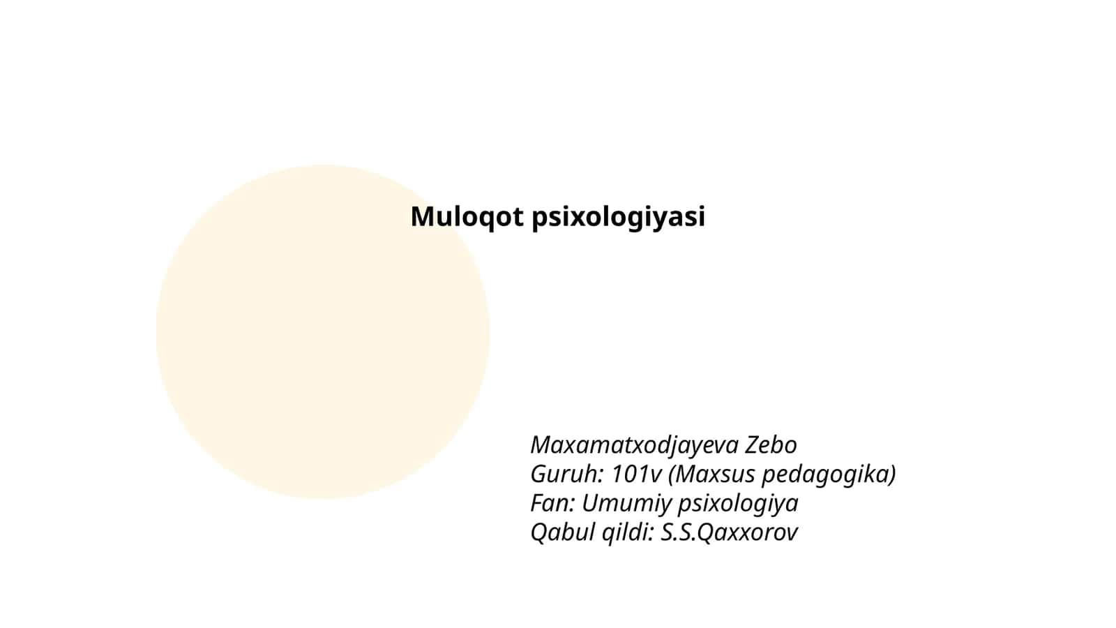 Muloqot psixologiyasi