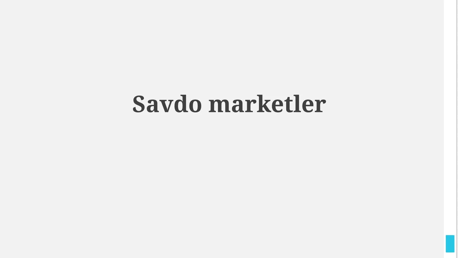 Savdo Marketlar