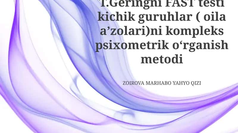 T.Geringni FAST testi