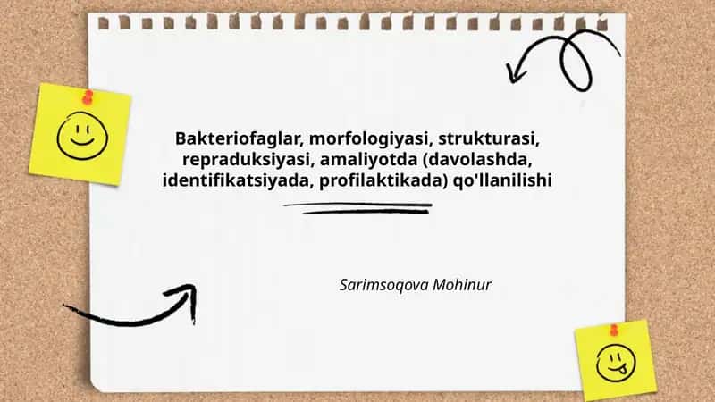 Bakteriofaglar, morfologiyasi, strukturasi, repraduksiyasi, amaliyotda qo'llanilishi