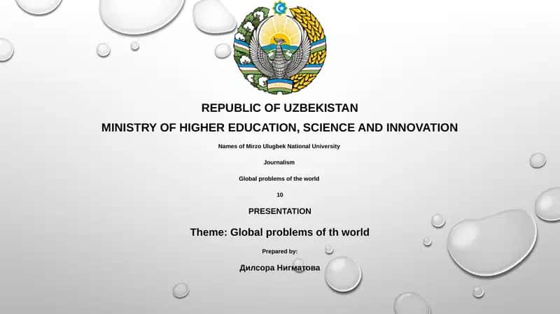 Global problems of the world