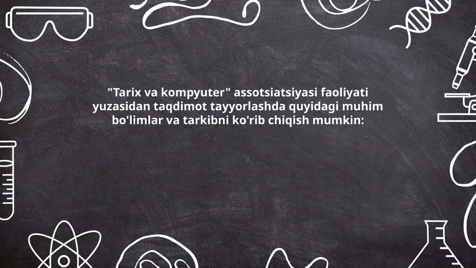 Tarix va kompyuter assotsiatsiyasi faoliyati