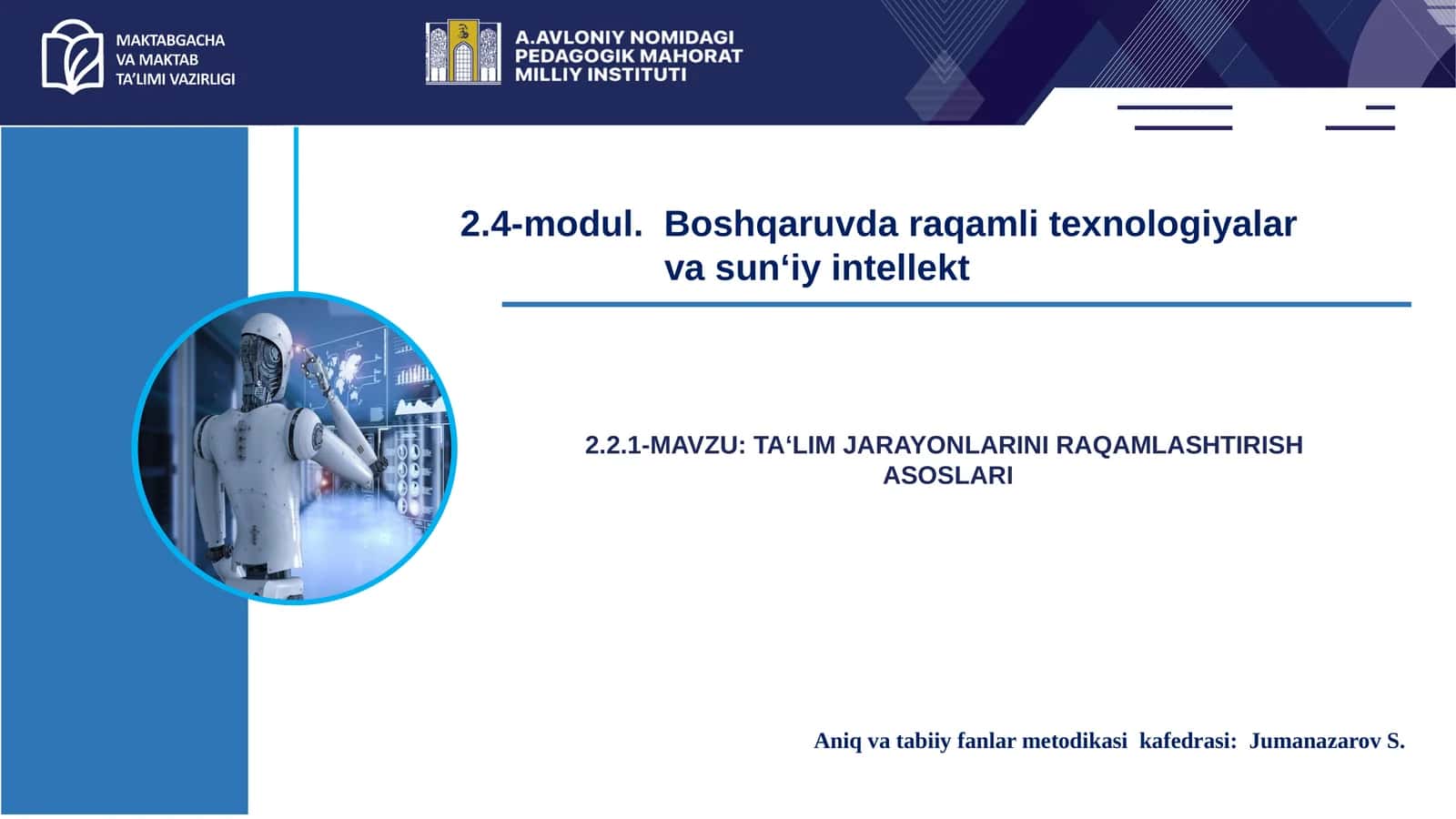 TA‘LIM JARAYONLARINI RAQAMLASHTIRISH ASOSLARI