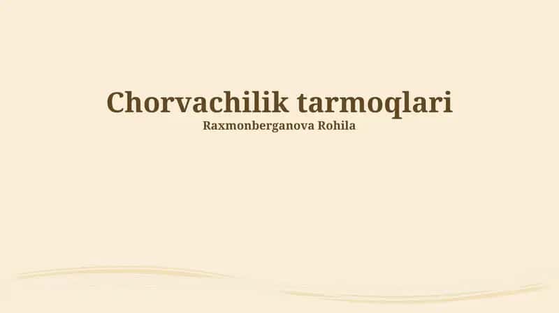 Qoramolchilik