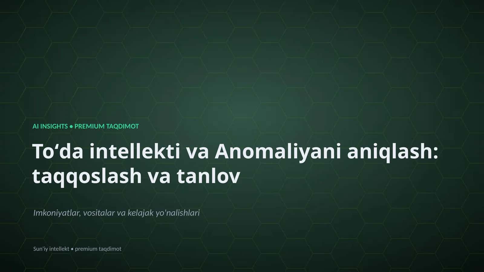 AI INSIGHTS • PREMIUM TAQDIMOT