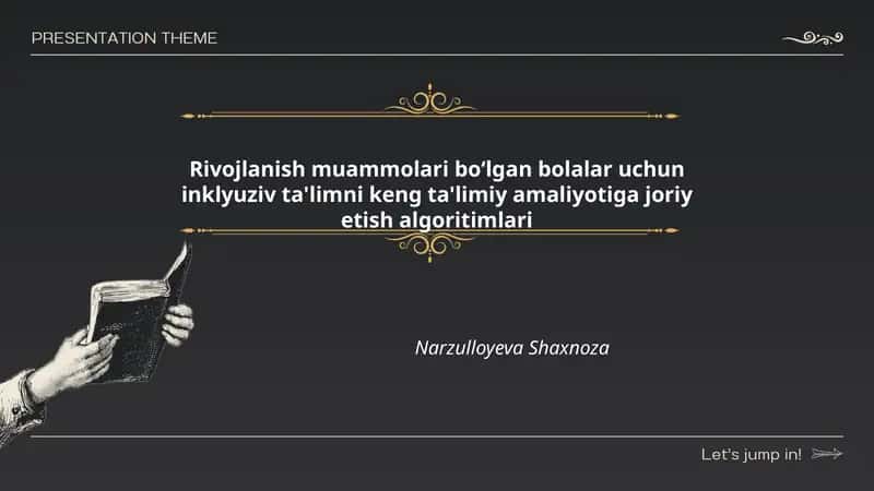 Inklyuziv ta'limni keng ta'limiy amaliyotiga algoritimlar
