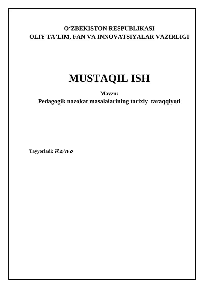 Pedagogik noziklikning tarixiy ildizlari va evolyutsiyasi