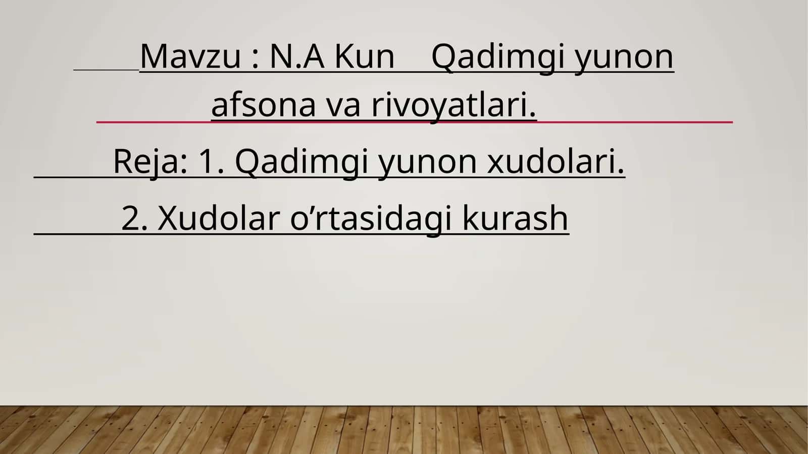 N.A Kun Qadimgi yunon afsona va rivoyatlari