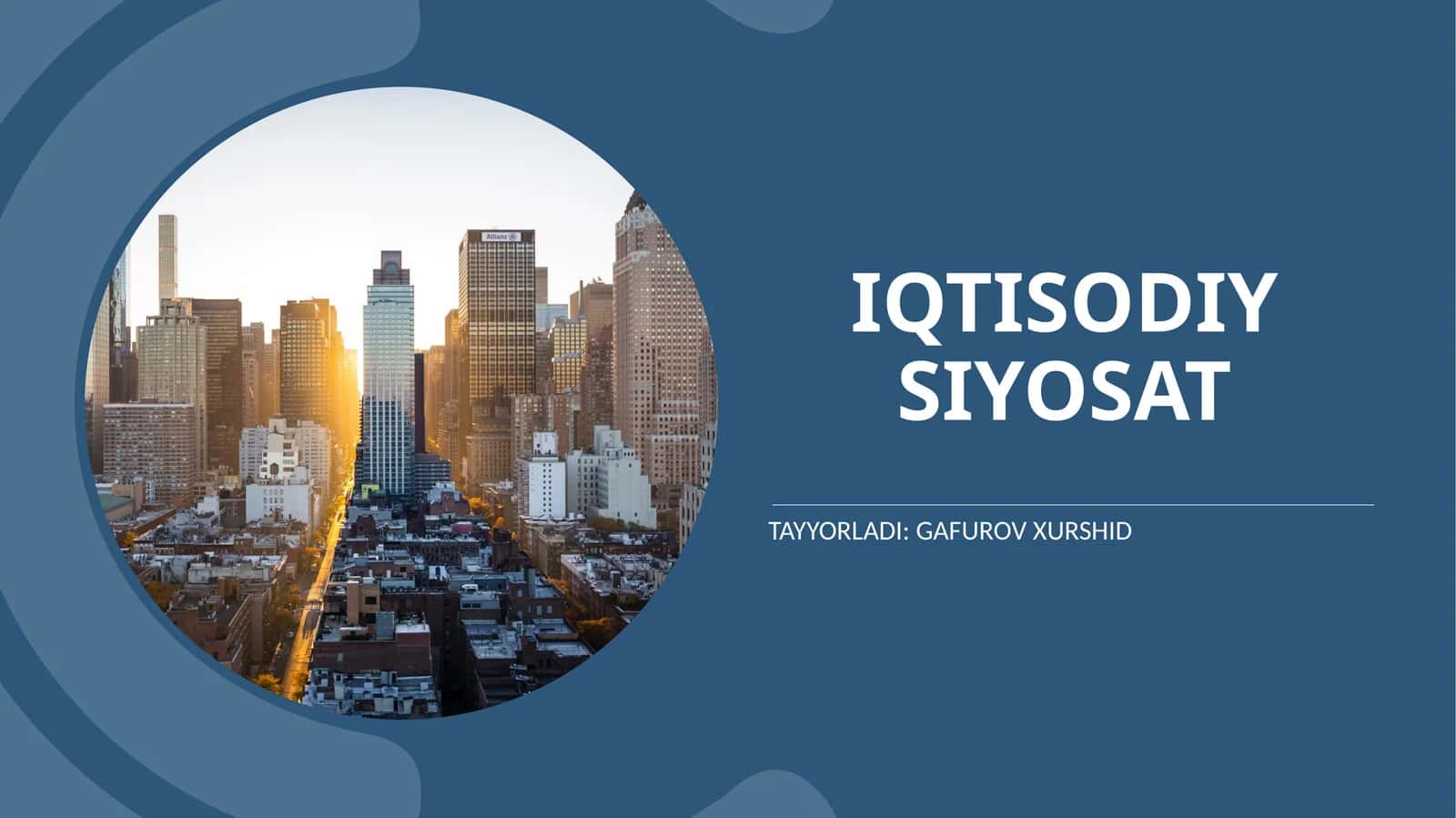 IQTISODIY SIYOSAT
