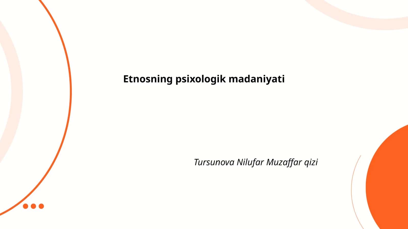 Etnosning psixologik madaniyati