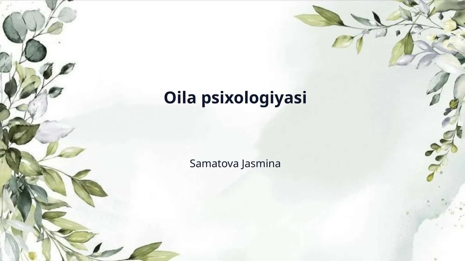 Oila psixologiyasi