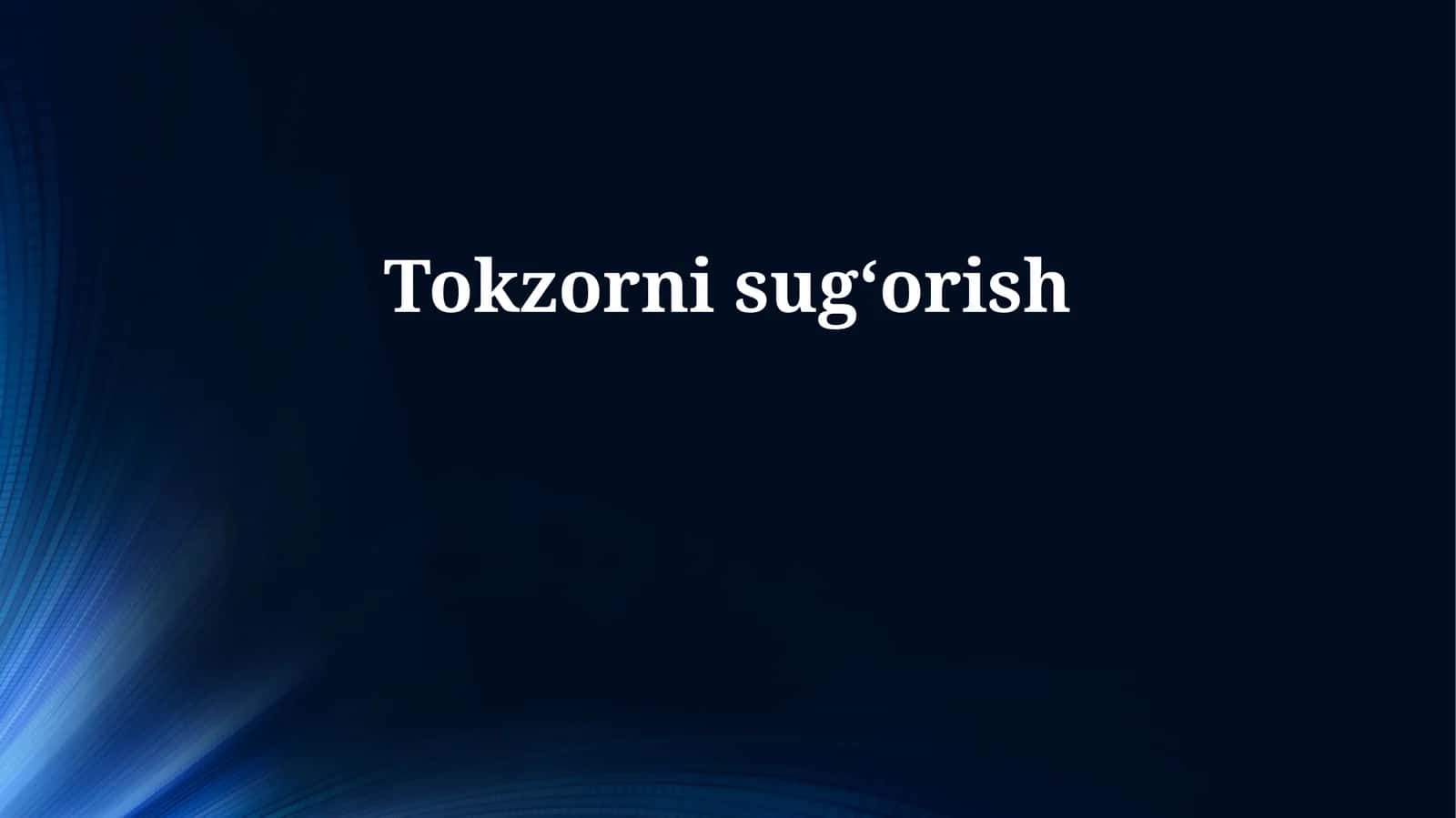 Tokzorni sugʻorish