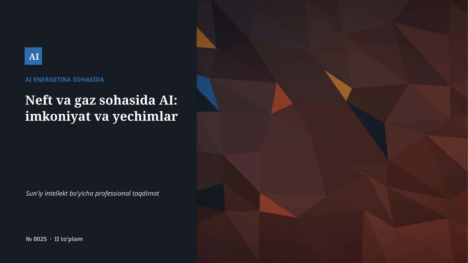 AI ENERGETIKA SOHASIDA