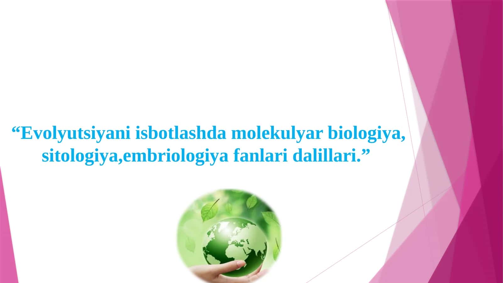Turlarning paydo bo‘lishini tushuntirish uslubi