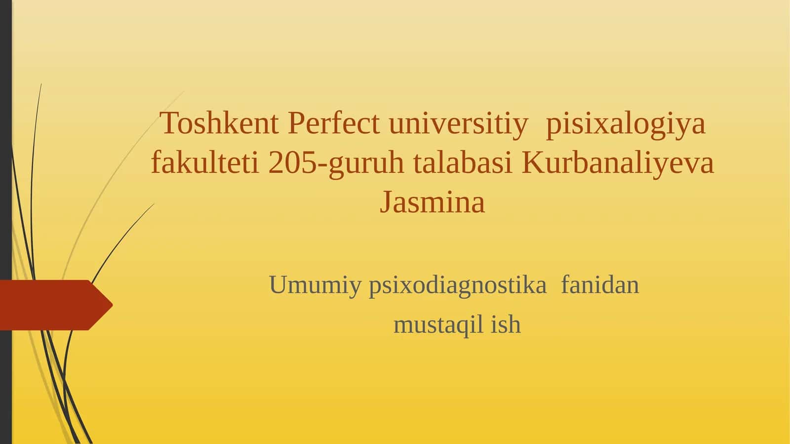 MAVZU: TA’LIM- TARBIYA JARAYONI DIAGNOSTIKASI