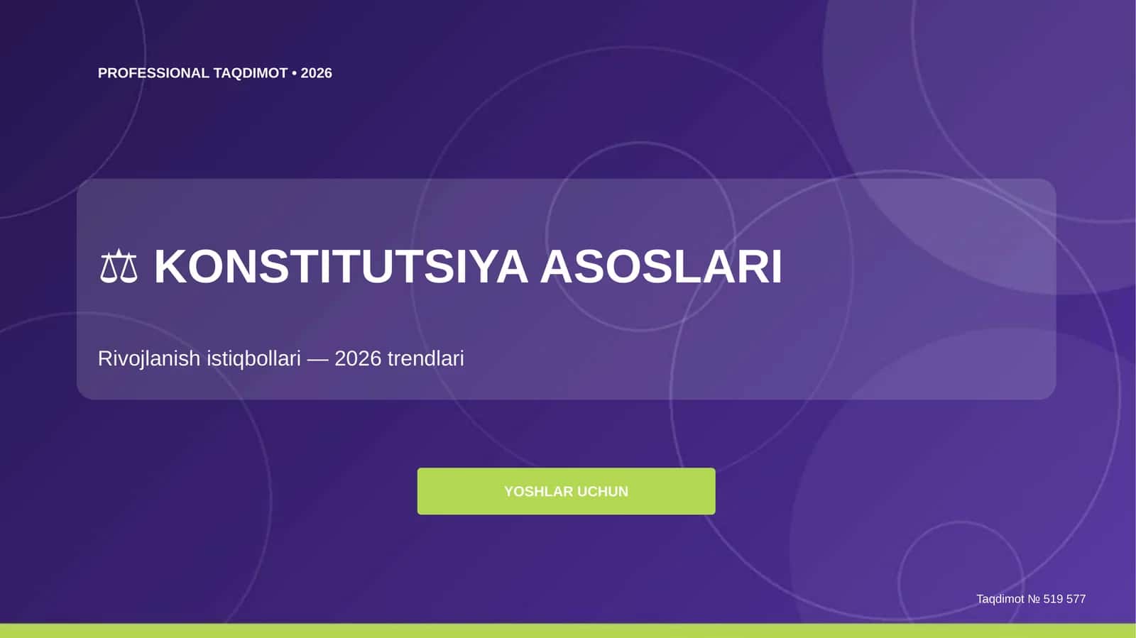 Konstitutsiya asoslari: rivojlanish istiqbollari (2026 trendlari) [yoshlar uchun]