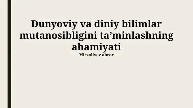 Sekulyar bilim: Ta’rifi va mohiyati