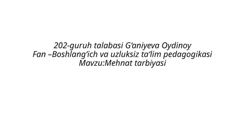 O‘quv uslubi