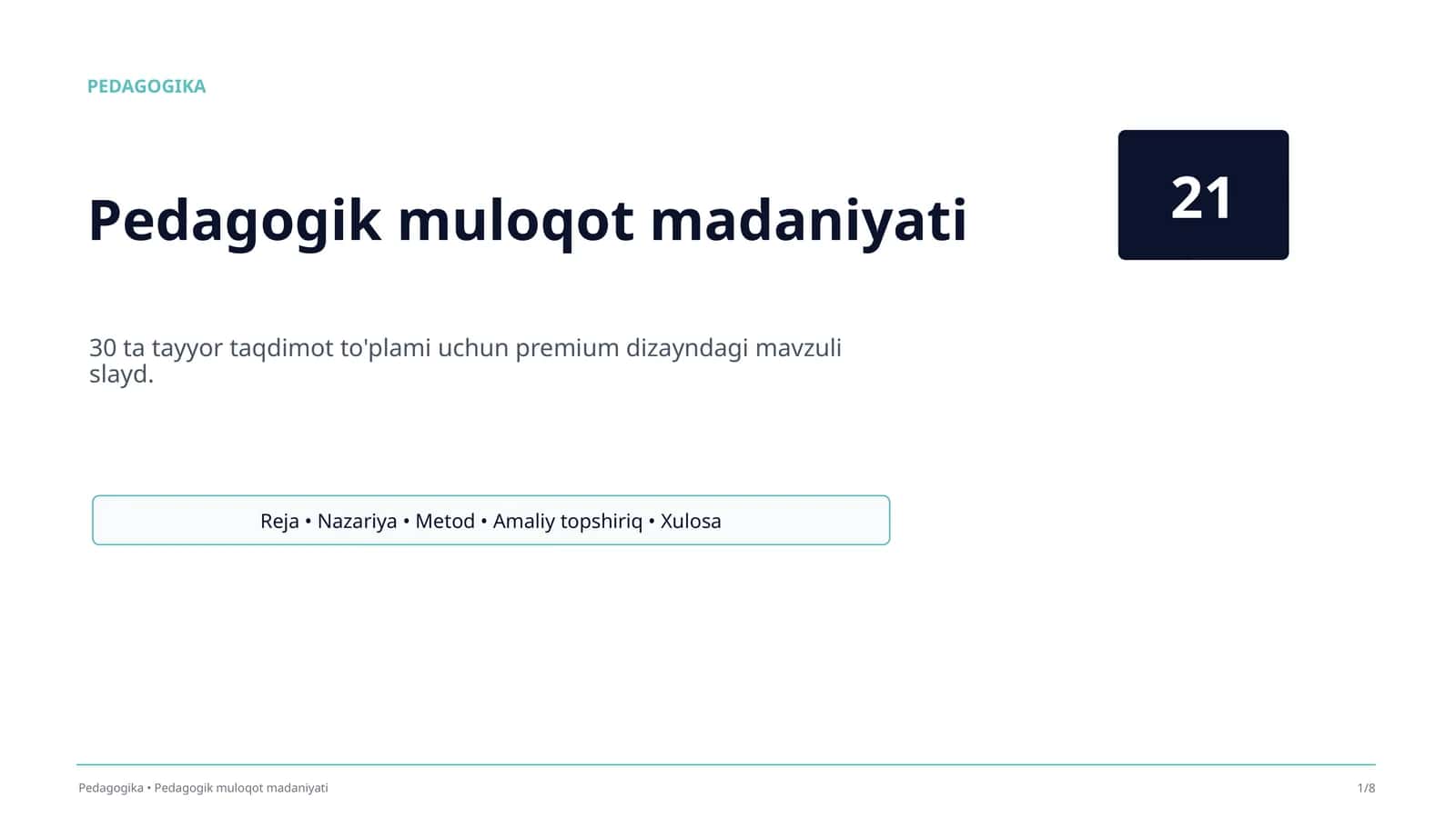 Pedagogik muloqot madaniyati