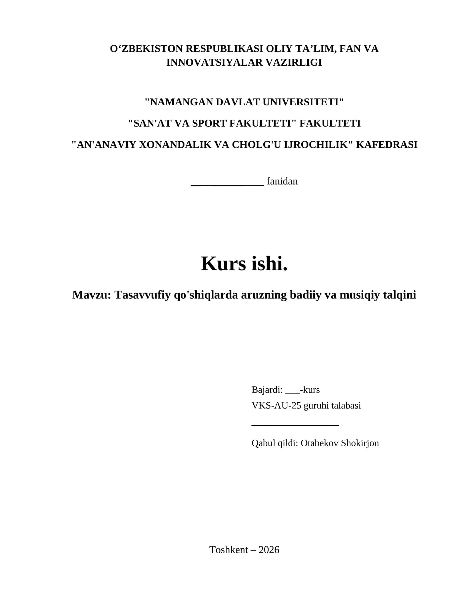 Tasavvufiy qo'shiqlarda aruzning badiiy va musiqiy talqini