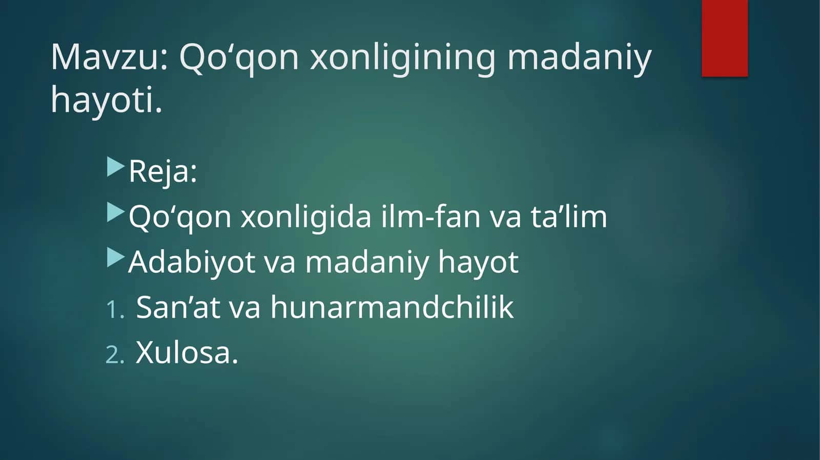 Qoʻqonxonligining madaniy hayoti