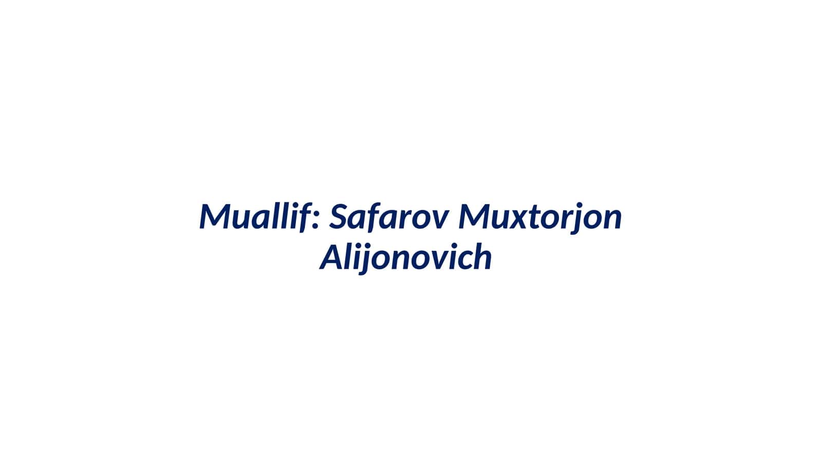 Fosfor haqida umumiymaʼlumot