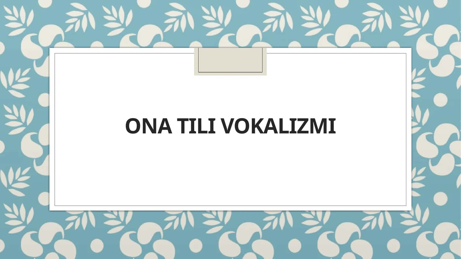 Onatili vokalizmi