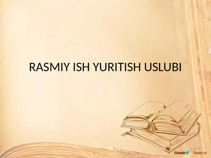 Rasmiy Ish Yuritish Uslubi