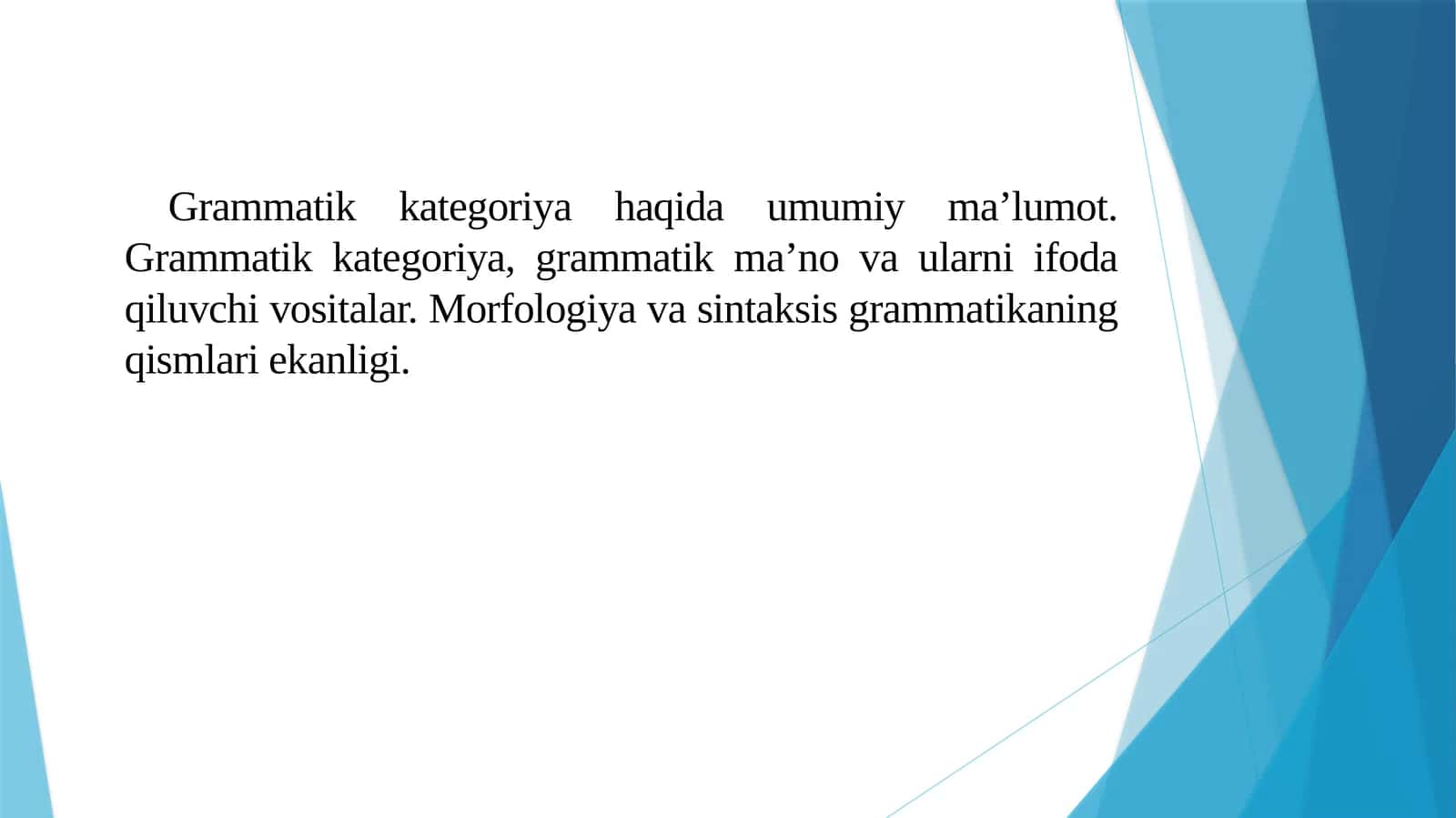 Grammatik kategoriyalari