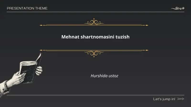 Mehnat shartnomasini tuzish