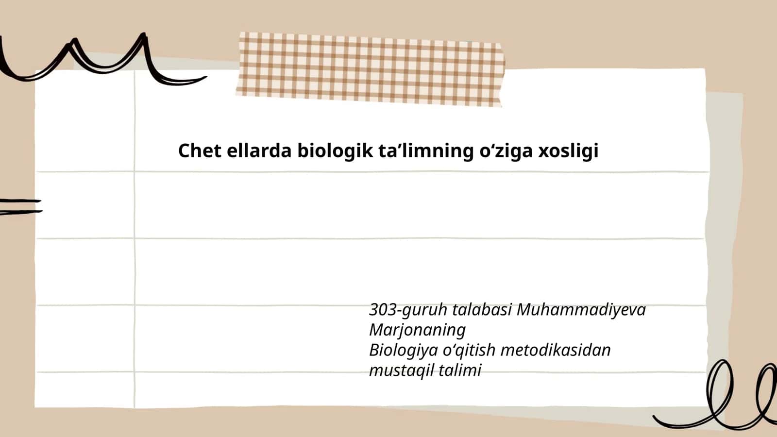 Biologiya oʻqitish metodikasi