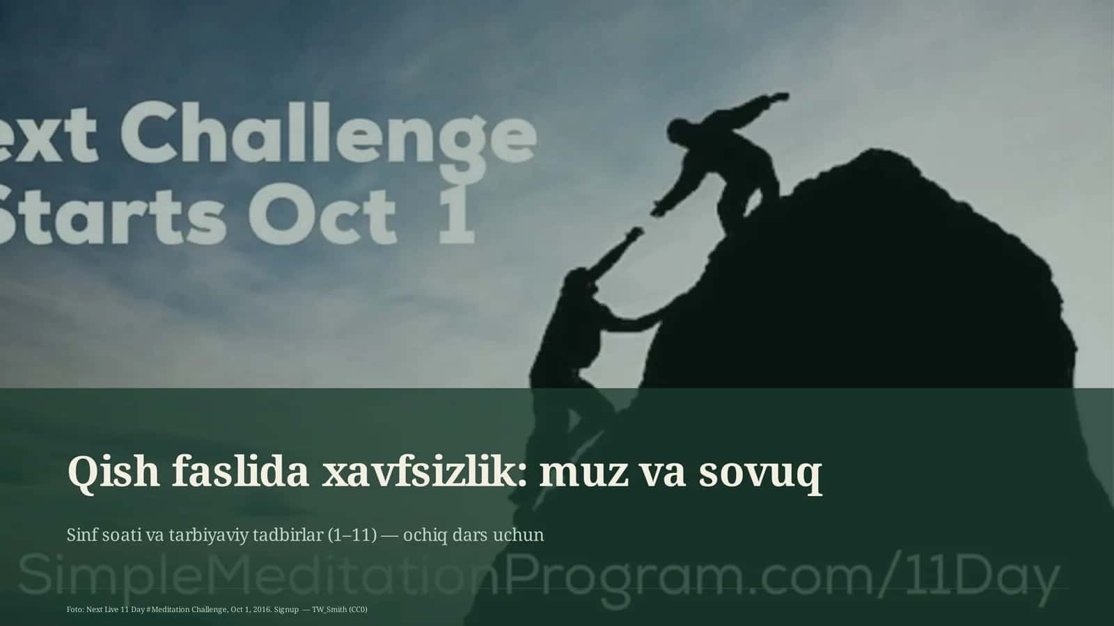 Qish faslida xavfsizlik: muz va sovuq