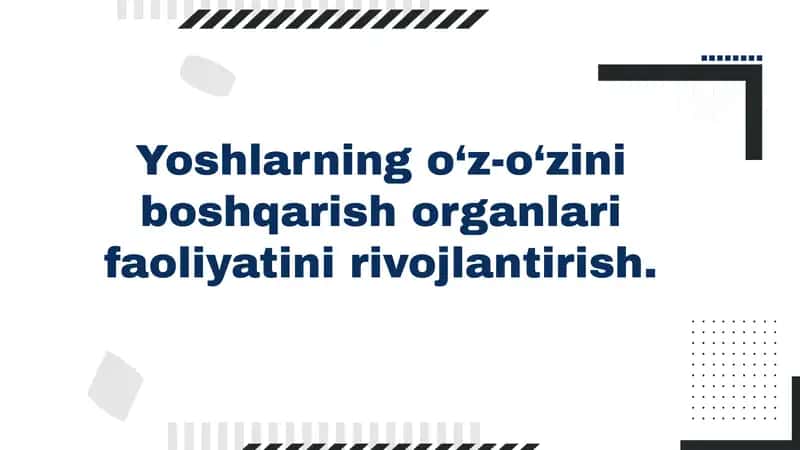Yoshlarning o‘z-o‘zini boshqarish organlari