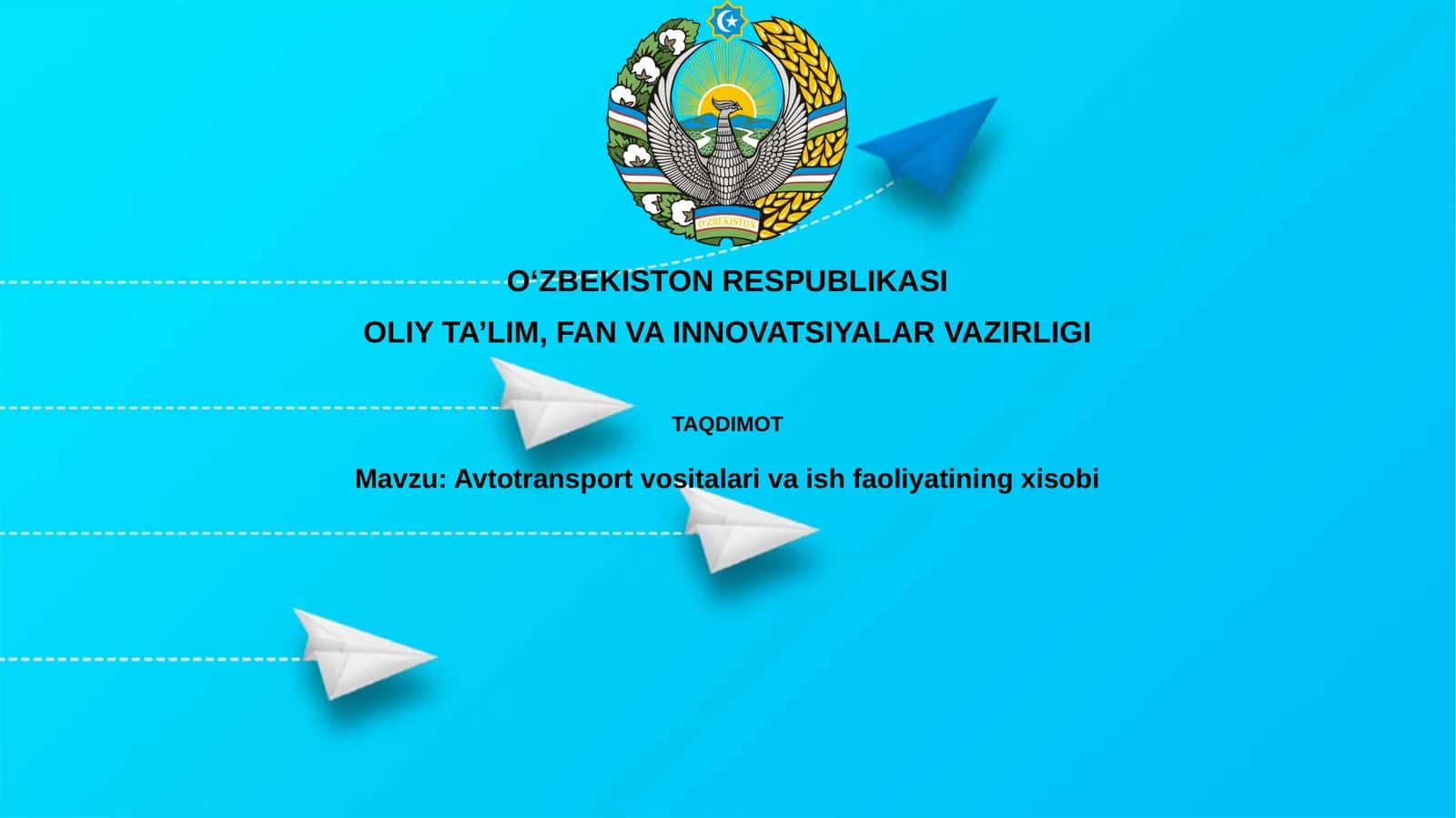 Avtotransport vositalari buxgalteriya hisobi