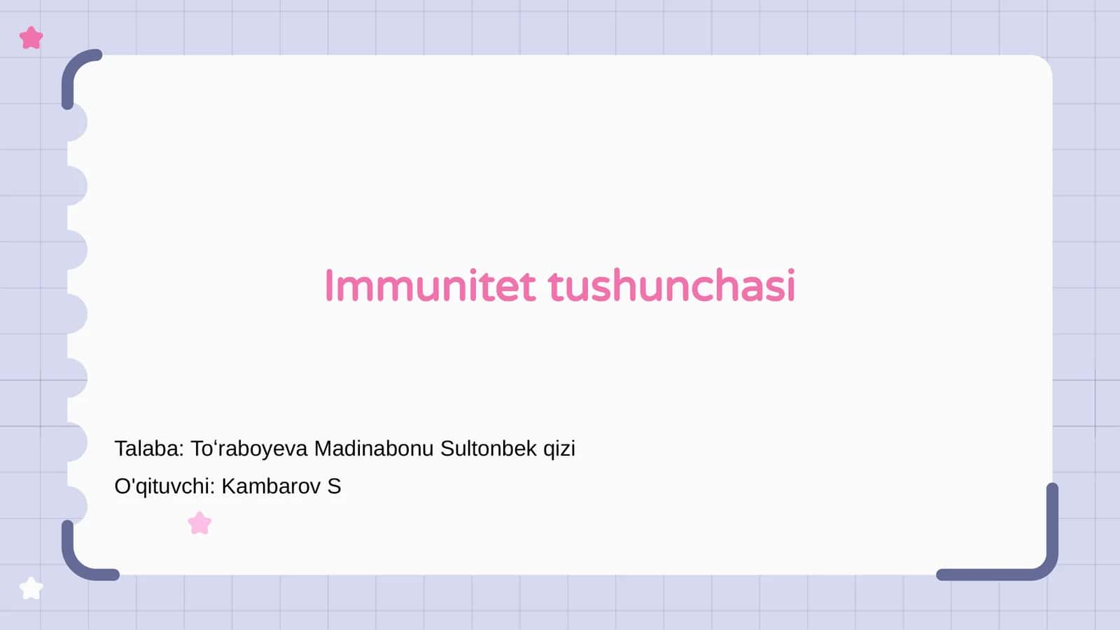 Immunitet tushunchasi